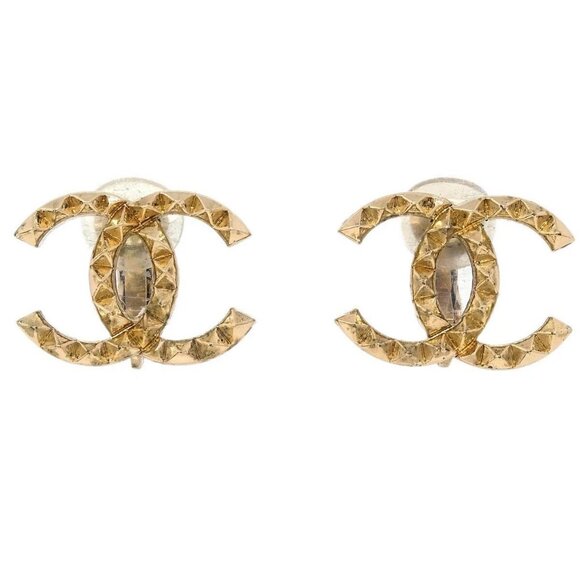 Chanel Gold CC Earrings Clip-On A17C 185855 - Picture 1 of 4